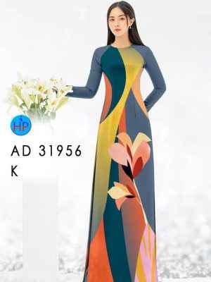 Vải Áo Dài Hoa In 3D AD 31956 24